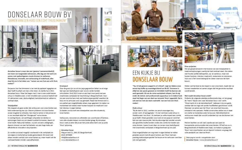 Augustus 2023, Een Mooie Uiteenzetting Van Donselaar Bouw Door De Jaren Heen